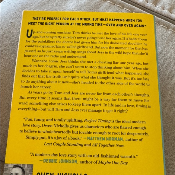 Perfect Timing by Owen Nicholls Author of Love, Unscripted Paperback EUC - Picture 2 of 3